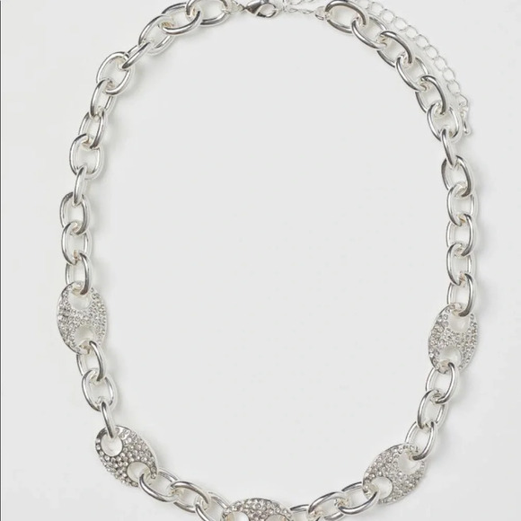 H&M NWT Rhinestone-decorated  Necklace - Picture 1 of 4
